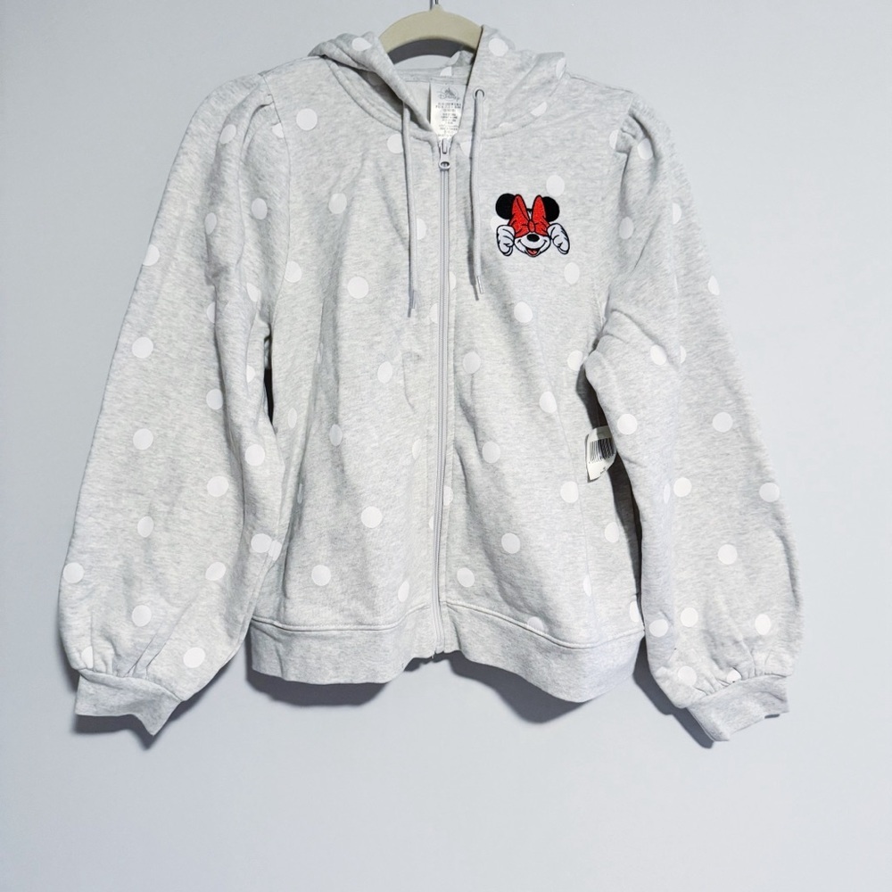 Disney - Minnie Mouse Light Gray Polka Dot Jacket